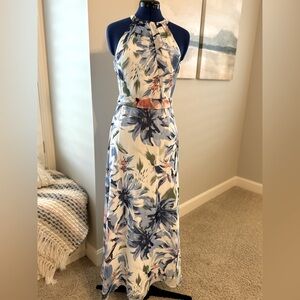 Maxi Length Floral Print Dress